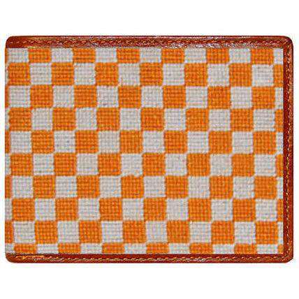 University of Tennessee Needlepoint Wallet in Orange and White by Smathers & Branson - Country Club Prep