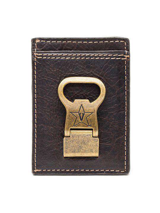 Vanderbilt Commodores Gridiron Mulitcard Front Pocket Wallet by Jack Mason - Country Club Prep