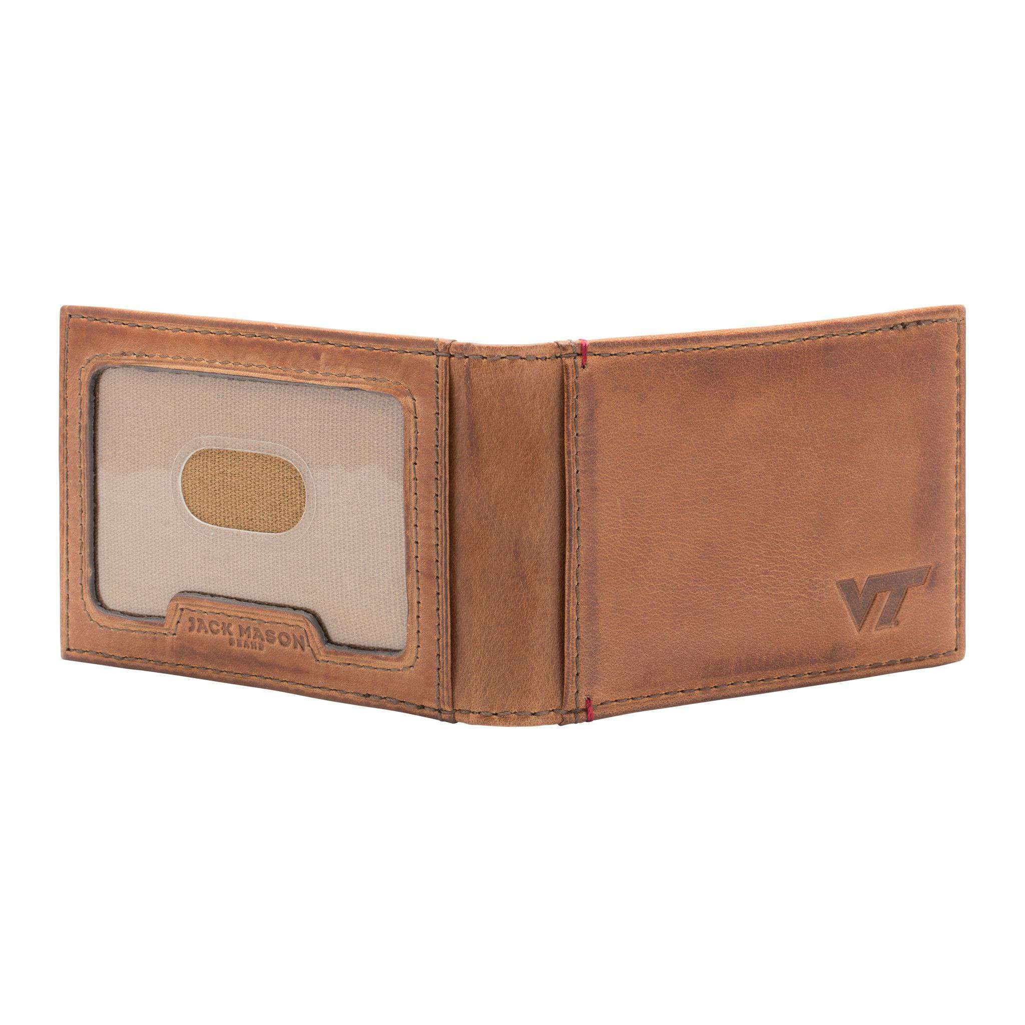 Virginia Tech Hokies Campus Flip Bifold Front Pocket Wallet by Jack Mason - Country Club Prep