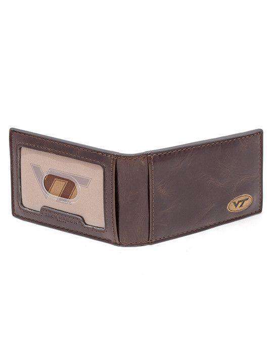 Virginia Tech Hokies Legacy Flip Bifold Front Pocket Wallet by Jack Mason - Country Club Prep