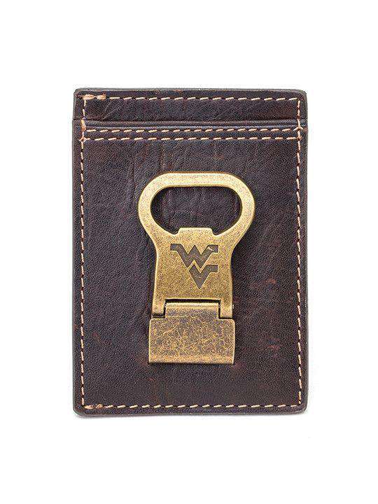 West Virginia Mountaineers Gridiron Mulitcard Front Pocket Wallet by Jack Mason - Country Club Prep