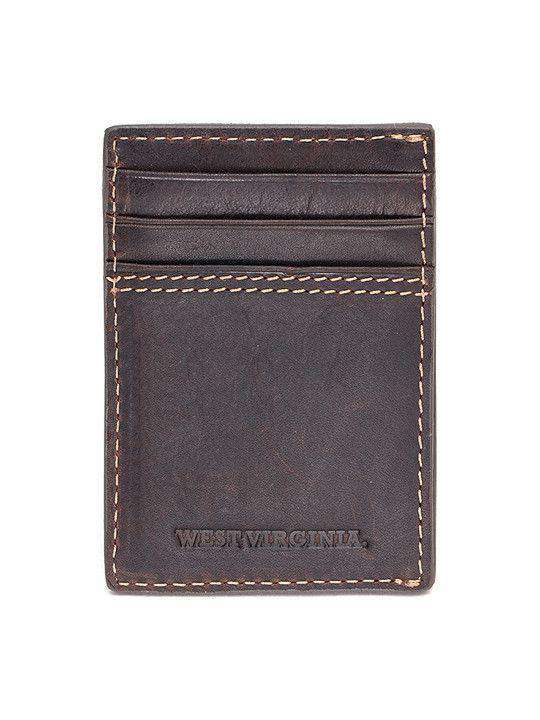 West Virginia Mountaineers Gridiron Mulitcard Front Pocket Wallet by Jack Mason - Country Club Prep