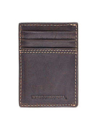 West Virginia Mountaineers Gridiron Mulitcard Front Pocket Wallet by Jack Mason - Country Club Prep