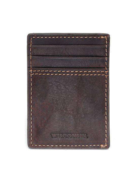 Wisconsin Badgers Gridiron Mulitcard Front Pocket Wallet by Jack Mason - Country Club Prep