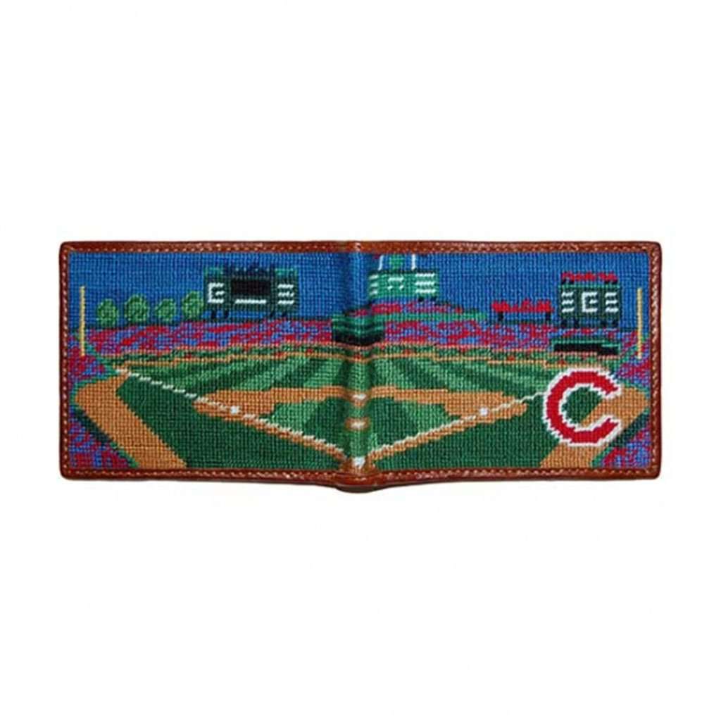 Wrigley Field Scene Needlepoint Wallet by Smathers & Branson - Country Club Prep