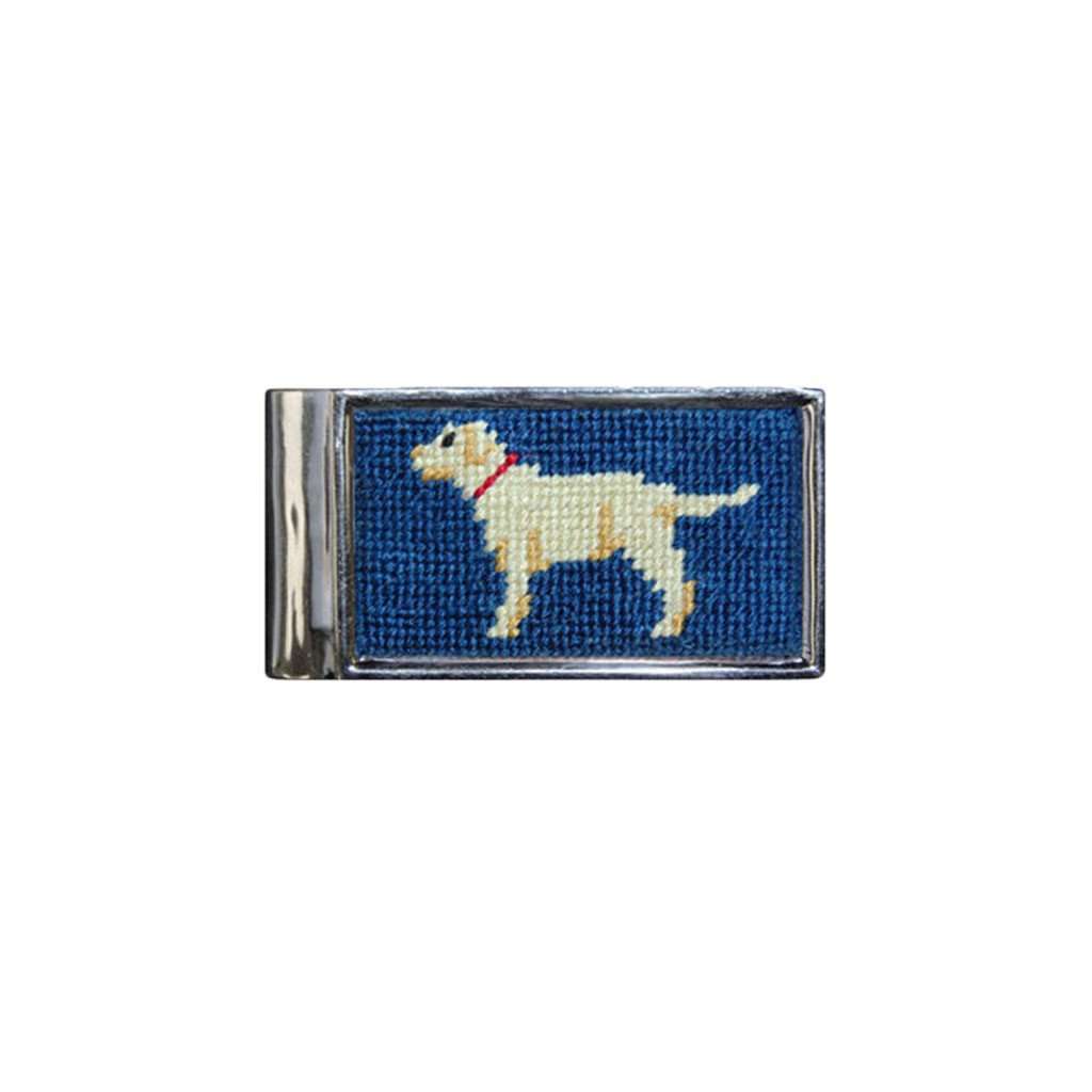 Yellow Lab Needlepoint Money Clip by Smathers & Branson - Country Club Prep