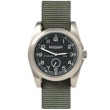A-3T Vintage 42 Performance Watch in Defender Drab Band with Black Dial by Bertucci - Country Club Prep