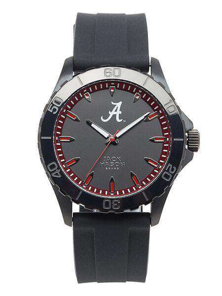 Alabama Crimson Tide Men's Blackout Silicone Strap Watch by Jack Mason - Country Club Prep