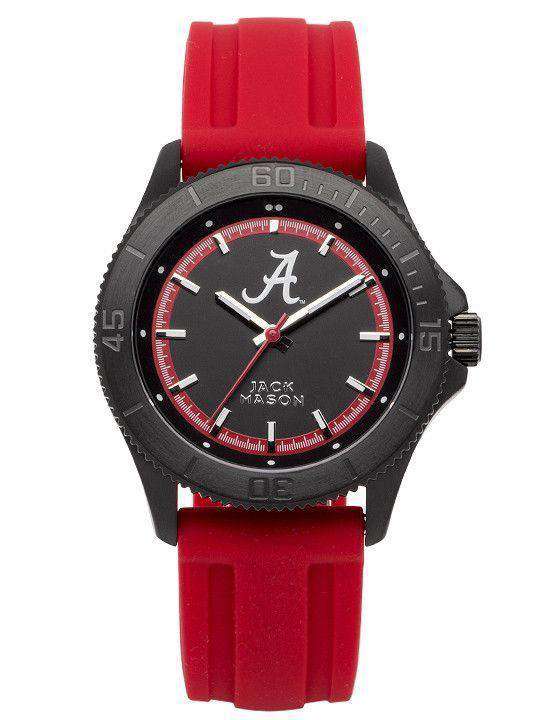 Alabama Crimson Tide Men's Silicone Strap Watch by Jack Mason - Country Club Prep