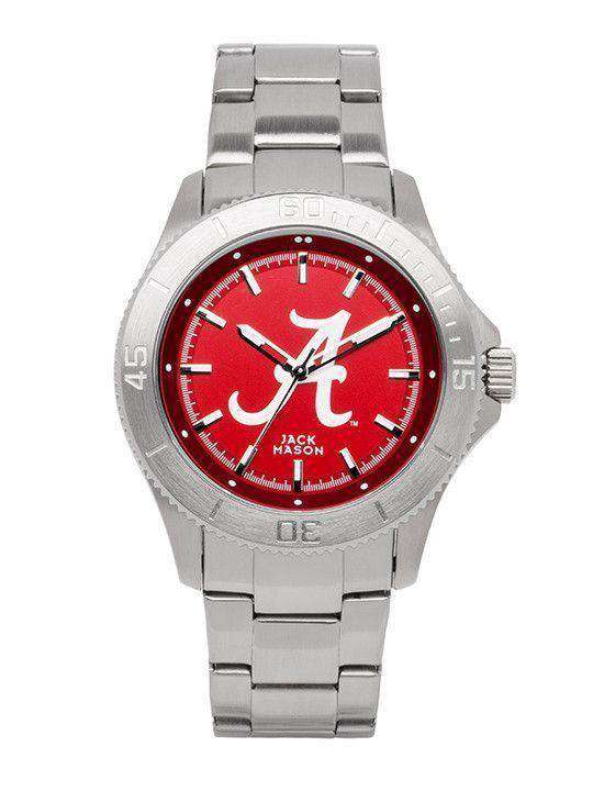 Alabama Crimson Tide Sport Bracelet Team Color Dial Watch by Jack Mason - Country Club Prep