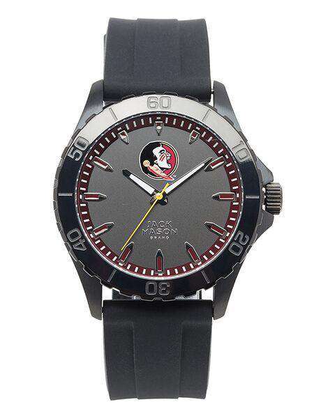 Florida State Seminoles Men's Blackout Silicone Strap Watch by Jack Mason - Country Club Prep