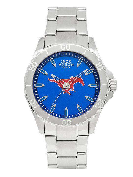 SMU Mustangs Sport Bracelet Team Color Dial Watch by Jack Mason - Country Club Prep