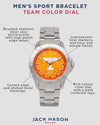 Tennessee Volunteers Sport Bracelet Team Color Dial Watch by Jack Mason - Country Club Prep