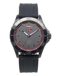 Texas A&M Aggies Men's Blackout Silicone Strap Watch by Jack Mason - Country Club Prep