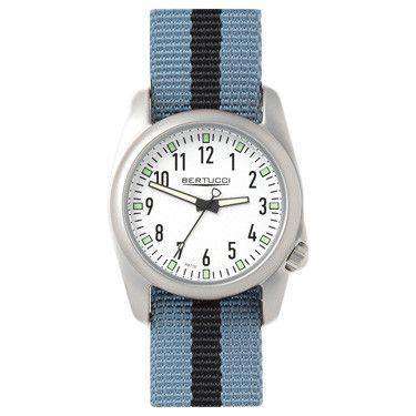 Ventara Sport Watch in Gray and Black Stripe with White Dial by Bertucci - Country Club Prep