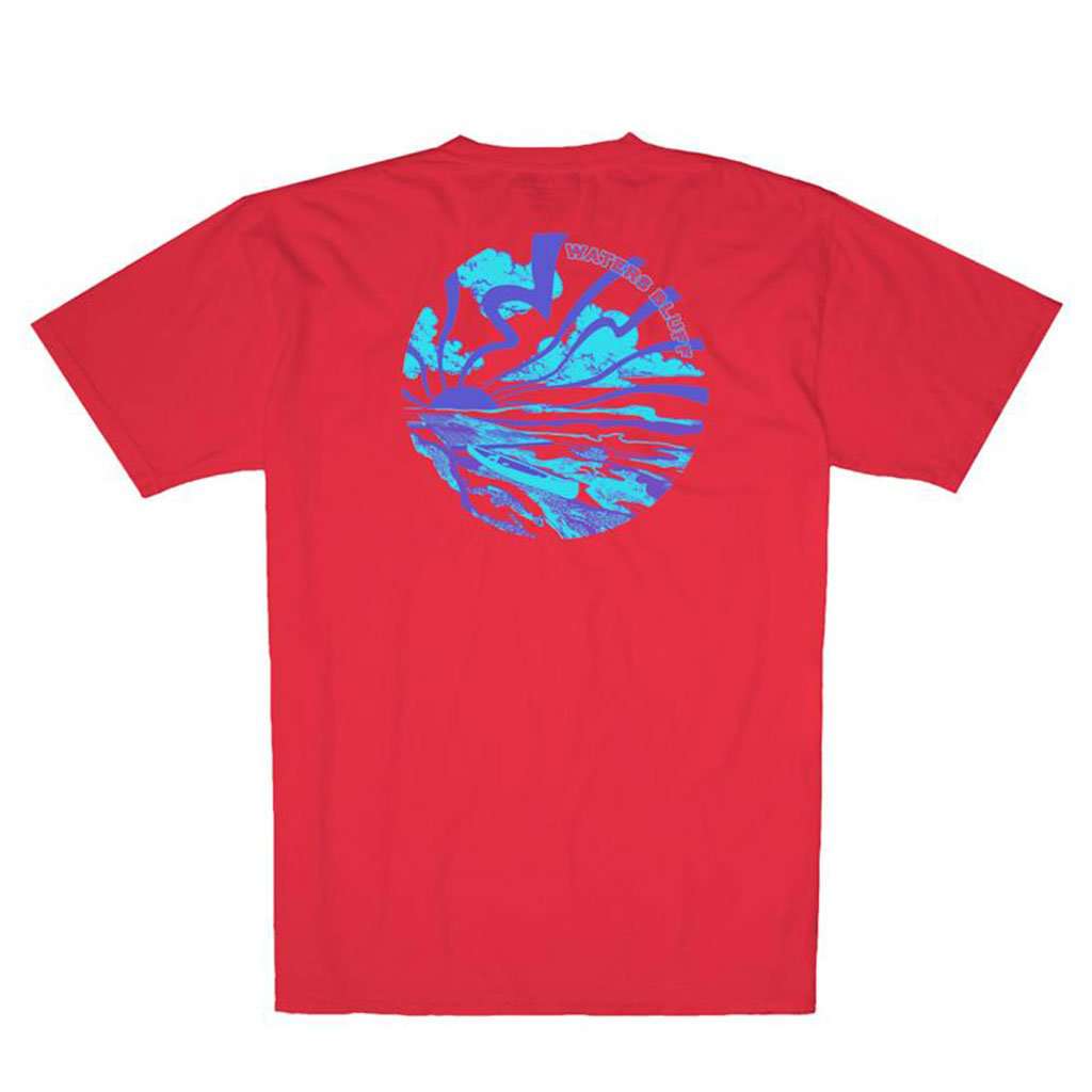 Rayz'd and Confused Simple Pocket Tee in Bright Red by Waters Bluff - Country Club Prep