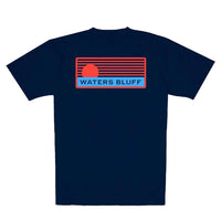 Traveler Simple Pocket Tee in Navy by Waters Bluff - Country Club Prep