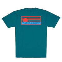 Traveler Simple Pocket Tee in Teal by Waters Bluff - Country Club Prep