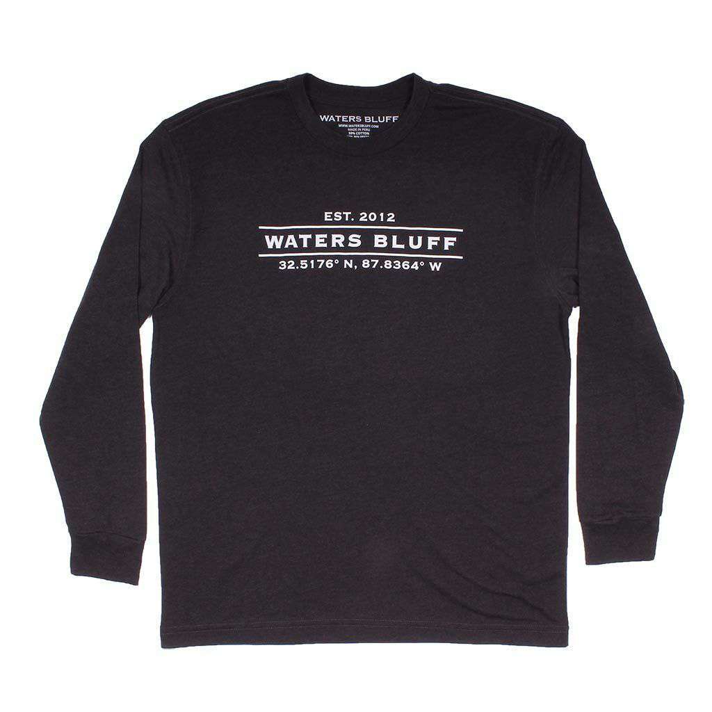 Coordinates Long Sleeve Tee in Charcoal by Waters Bluff - Country Club Prep