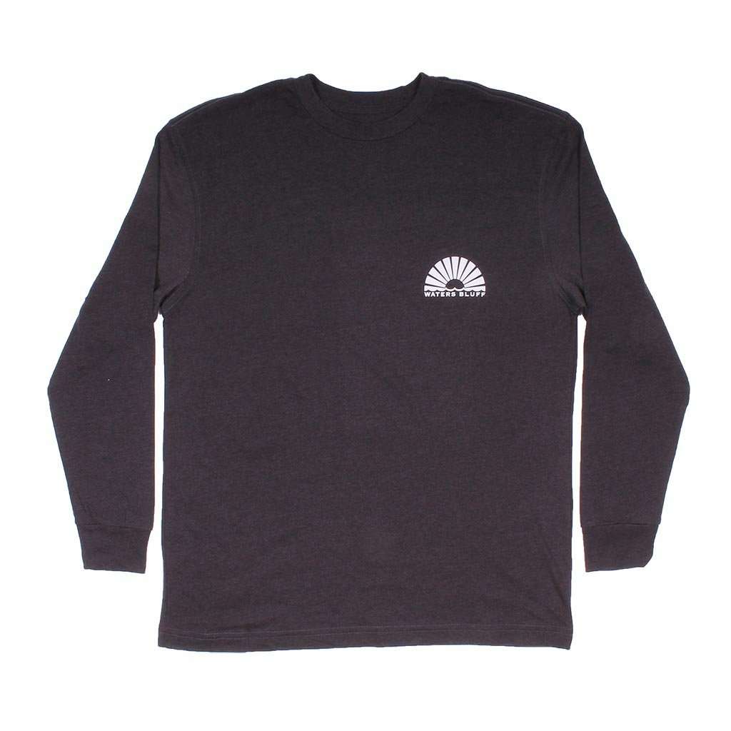 Midnight Tower Long Sleeve Tee in Charcoal by Waters Bluff - Country Club Prep