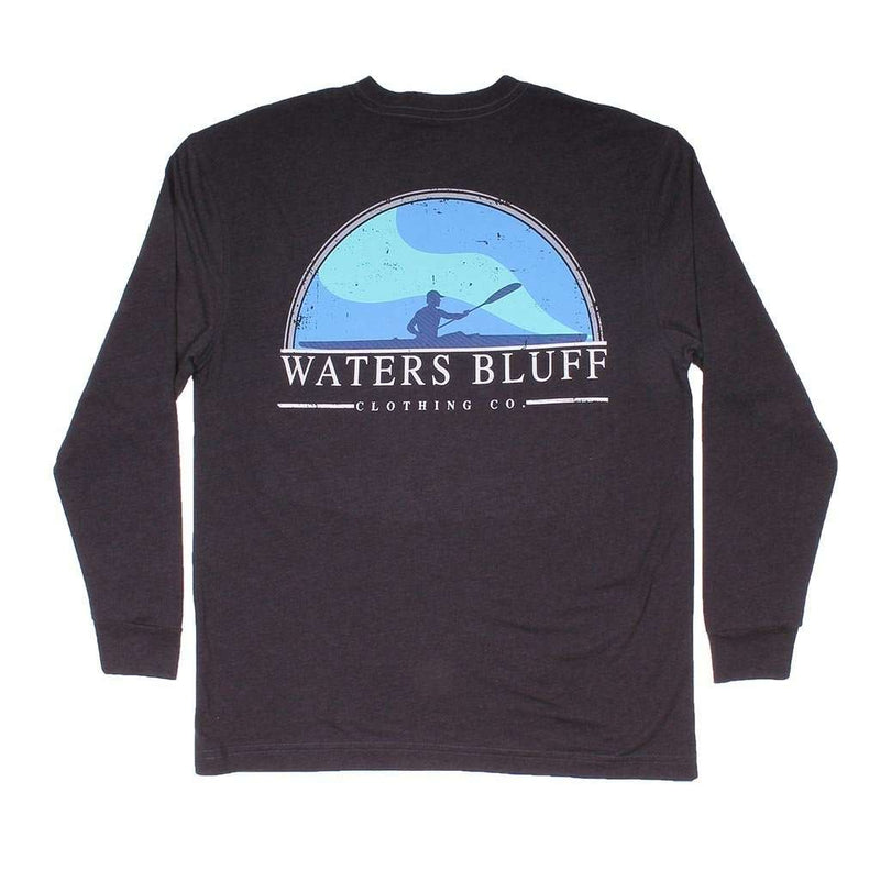 Paddler Long Sleeve Tee in Charcoal by Waters Bluff - Country Club Prep