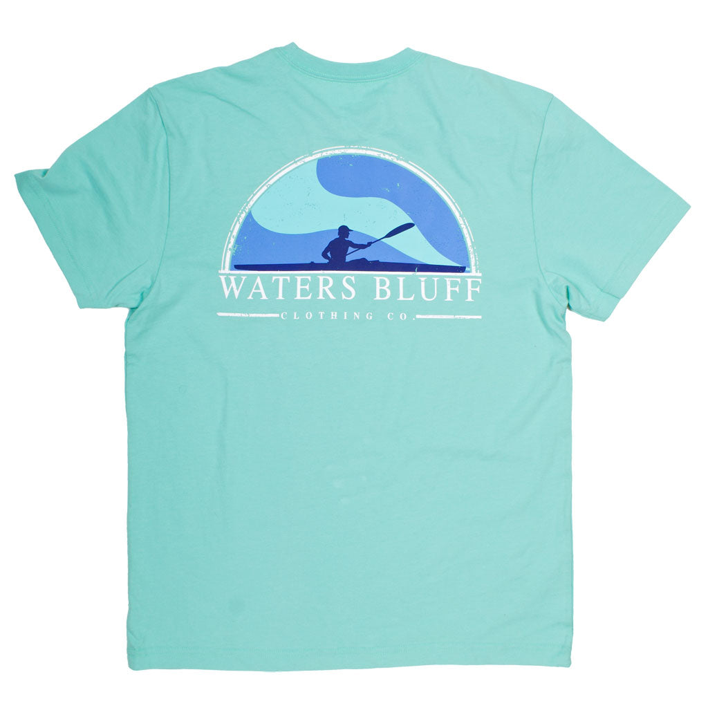 Paddler Tee Shirt in Island Reef Green by Waters Bluff - Country Club Prep