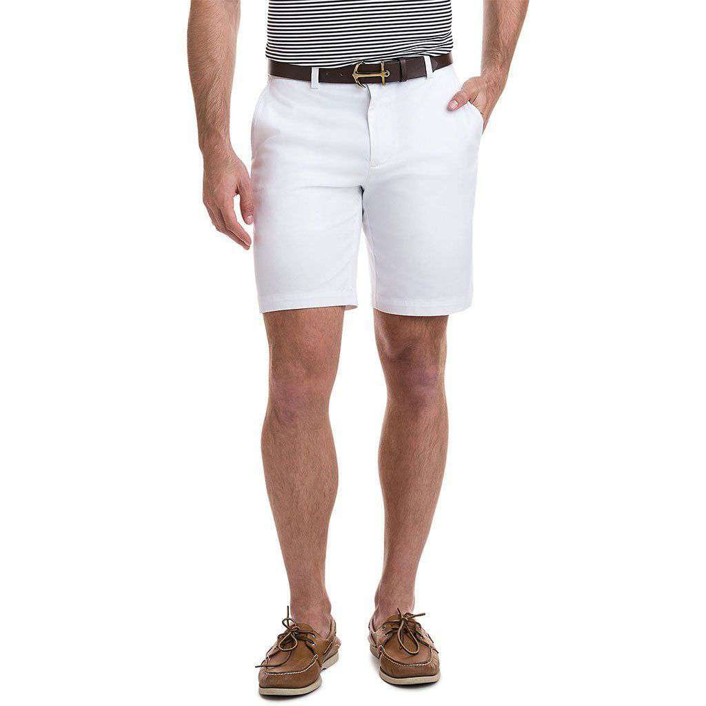 9 Inch Stretch Breaker Shorts in White Cap by Vineyard Vines - Country Club Prep