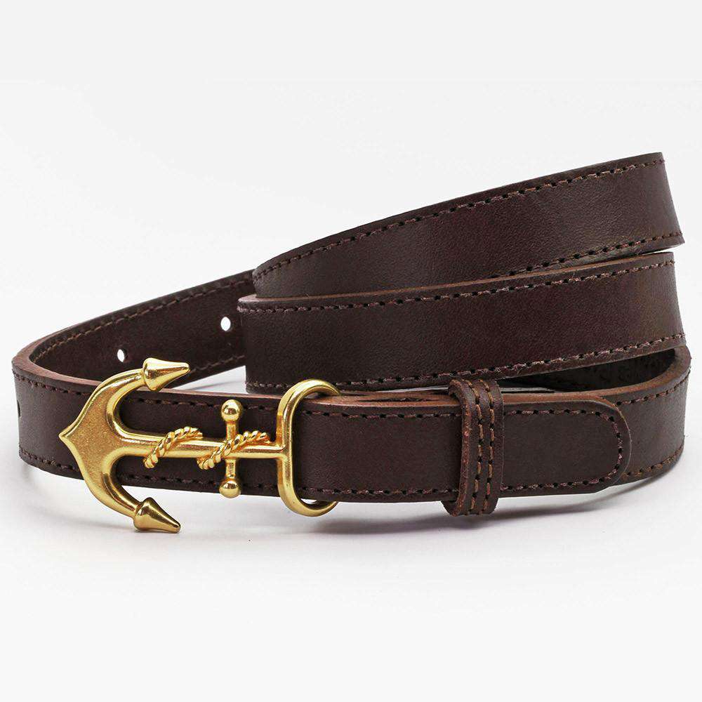 Pushinka Belt in Chocolate Brown by Kiel James Patrick - Country Club Prep