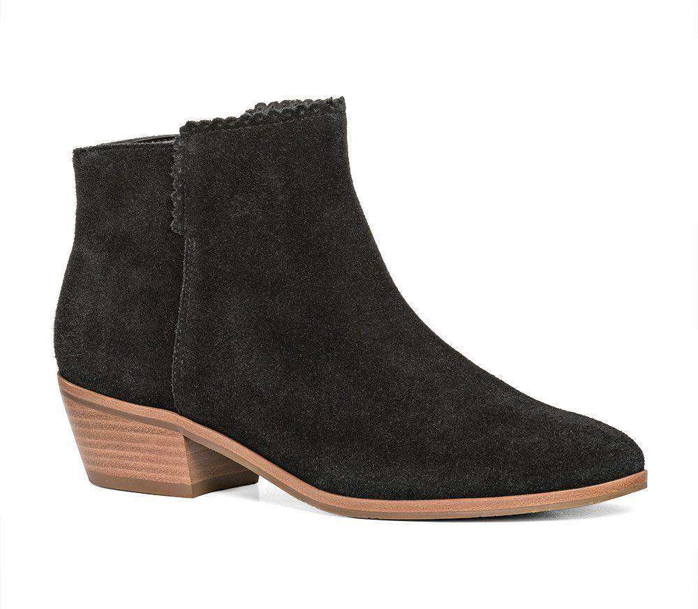 Bailee Suede Booties in Black by Jack Rogers - Country Club Prep