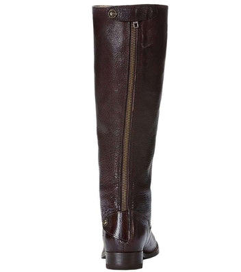 Melissa Button Back Zip Boot in Dark Brown by The Frye Company â Country Club Prep