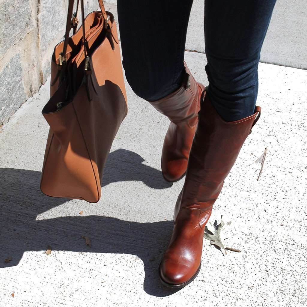 Melissa Button Boot in Cognac by The Frye Company - Country Club Prep