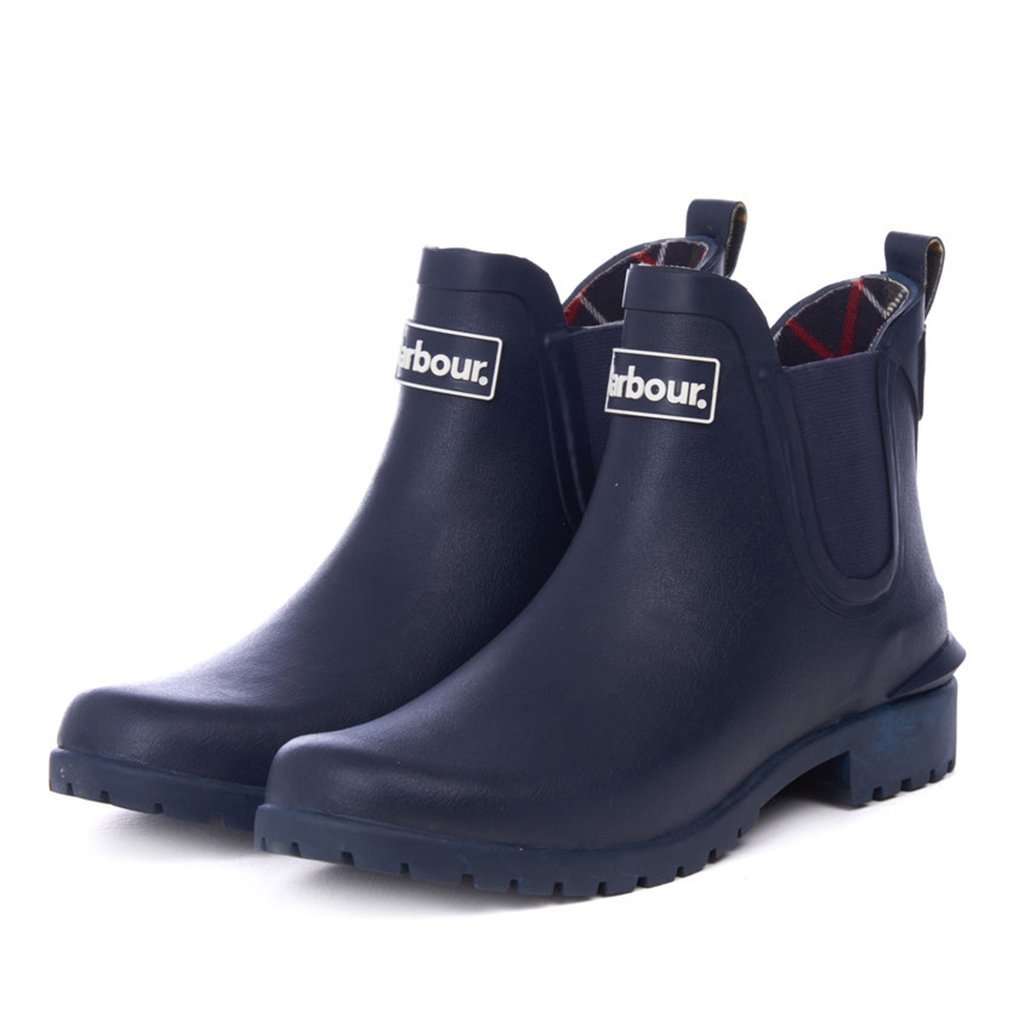 Women's Wilton Wellingtons in Navy by Barbour - Country Club Prep