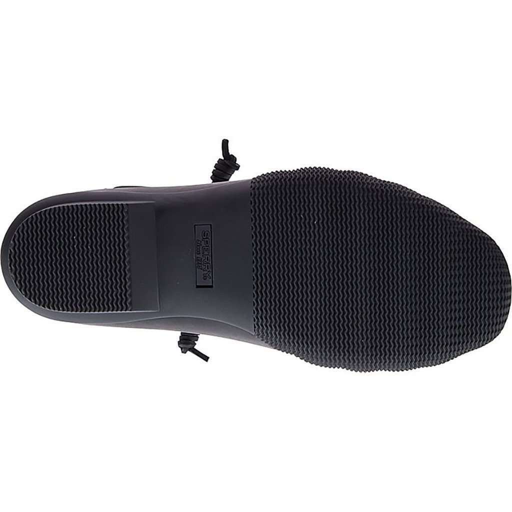 Sperry Women's Saltwater Rope Embossed Duck Boot in Black â Country Club Prep