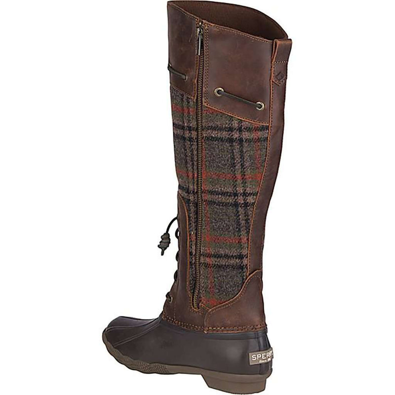 Women's Saltwater Sela Tall Boot in Plaid by Sperry - Country Club Prep