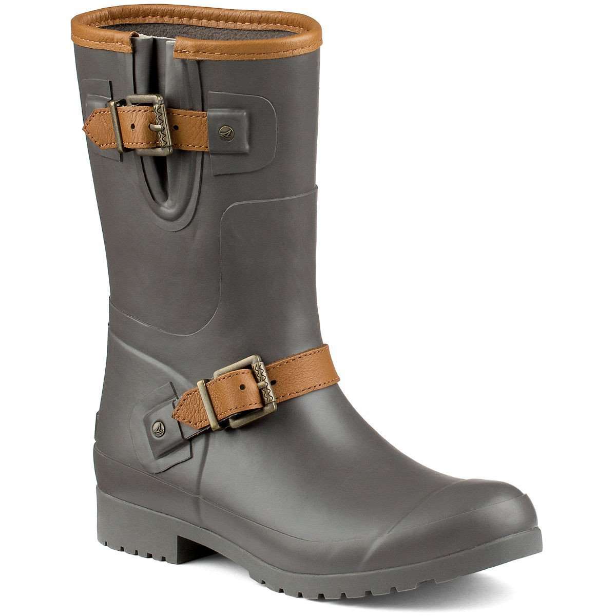 Women's Walker Fog Rain Boot in Charcoal by Sperry - Country Club Prep