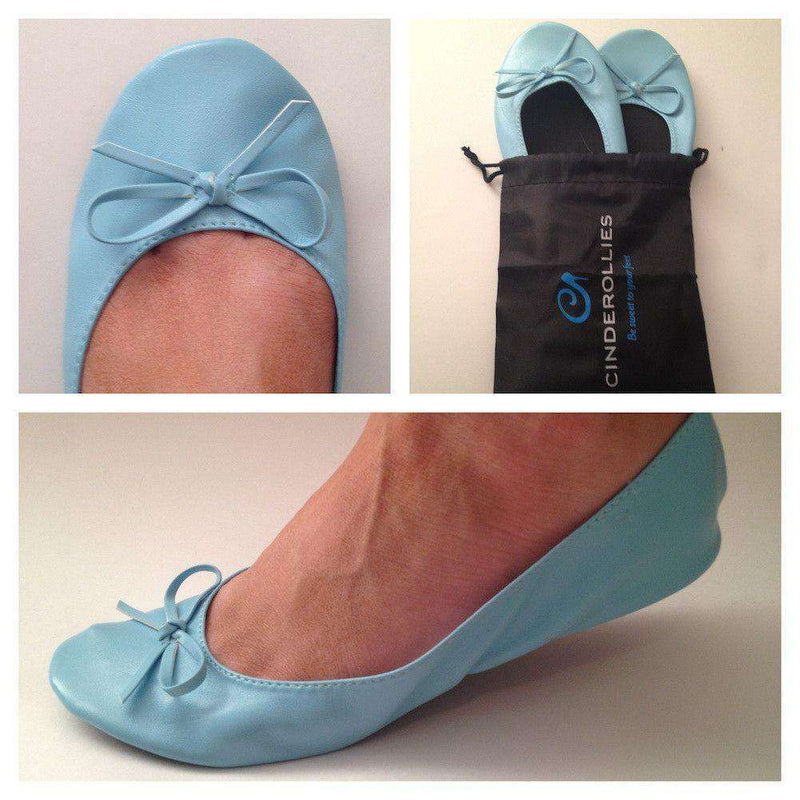 Ballet Flat in Baby Blue by Cinderollies - Country Club Prep