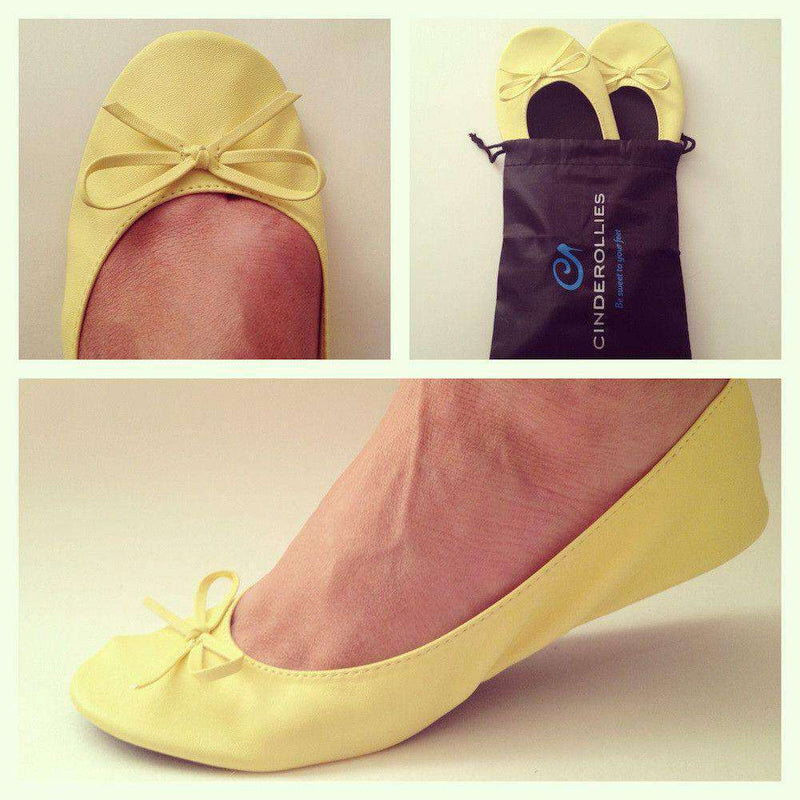 Ballet Flat in Pale Yellow by Cinderollies - Country Club Prep