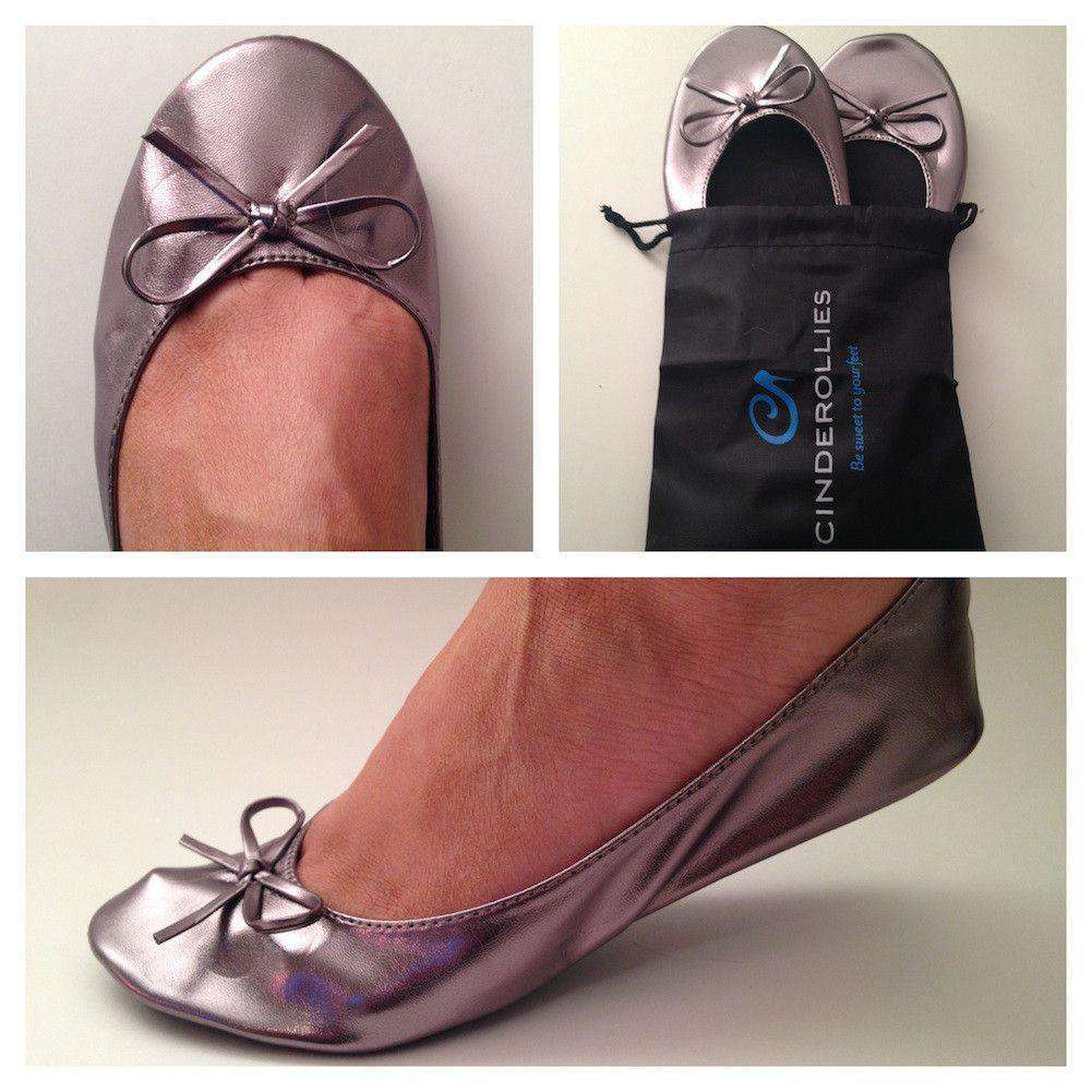 Ballet Flat in Pewter Purple by Cinderollies - Country Club Prep