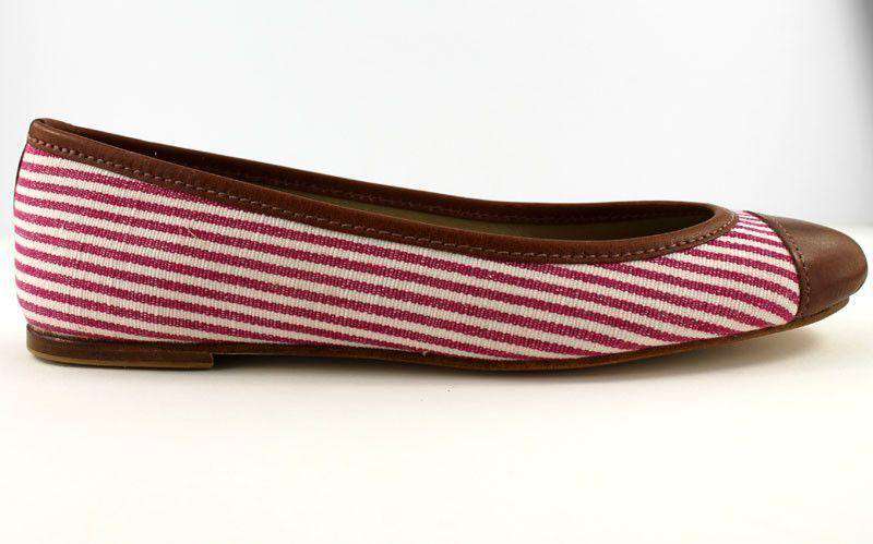 Ballet Flat in Pink Stripes by Eliza B. - Country Club Prep