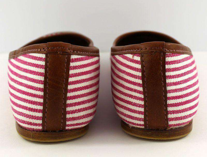 Ballet Flat in Pink Stripes by Eliza B. - Country Club Prep
