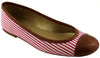 Ballet Flat in Pink Stripes by Eliza B. - Country Club Prep