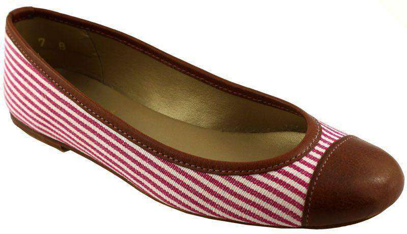 Ballet Flat in Pink Stripes by Eliza B. - Country Club Prep