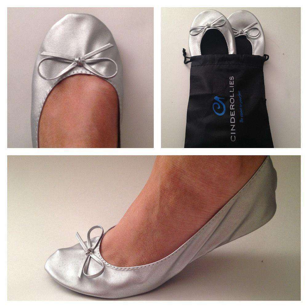 Ballet Flat in Silver by Cinderollies - Country Club Prep