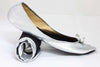 Ballet Flat in Silver by Cinderollies - Country Club Prep