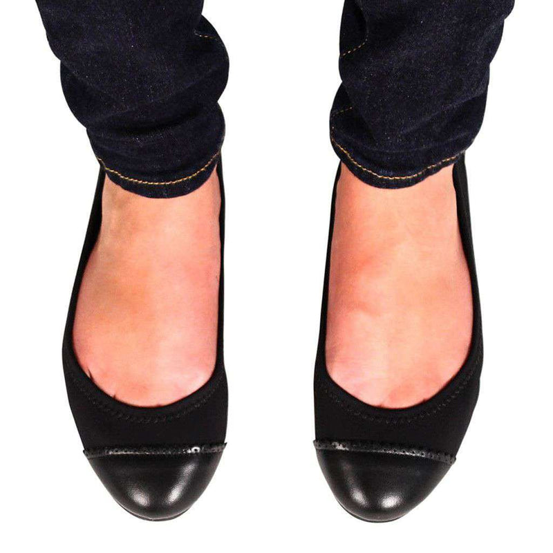 Bree Stretch Flat in Black by Jack Rogers - Country Club Prep