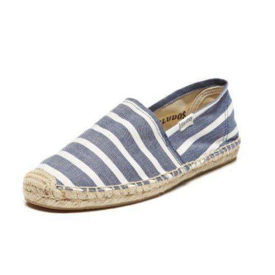 Classic Stripe Espadrille in Navy and White by Soludos – Country Club Prep