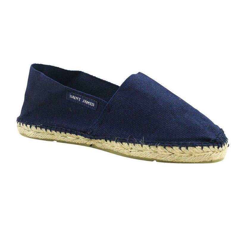 Espadrille U F in Navy by Saint James - Country Club Prep