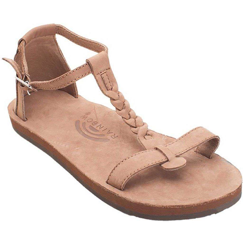 Women's Calafia Single Layer with Back Buckle Heel in Dark Brown by Rainbow Sandals - Country Club Prep