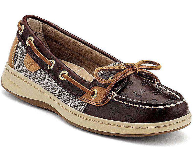 Women's Angelfish Boat Shoe with Embossed Anchors by Sperry - Country Club Prep