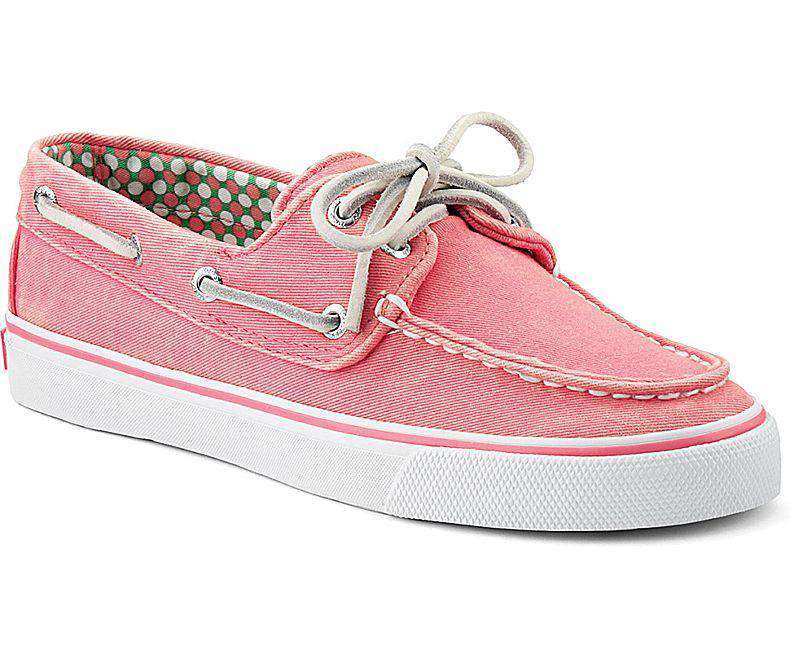 Women's Canvas Bahama Boat Shoe in Pink by Sperry - Country Club Prep